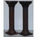 PAIR OF SOLID ROSEWOOD CORINTHIAN HAND CARVED PILLAR STANDS FOR BUSTS TAXIDERMY   173454973587